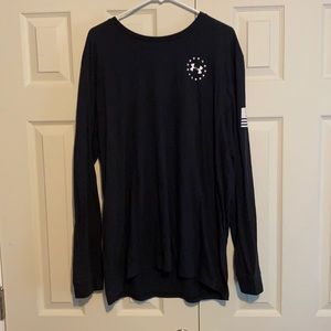 Black Under Armour long sleeve with American flag